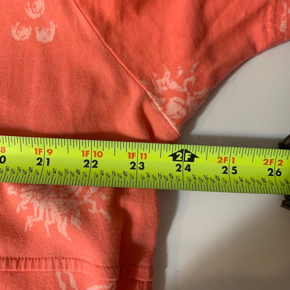 Cypress Tropical Palm Tree Button Front Cover Up 1X Coral Pink Cotton Pocket - Picture 8 of 9